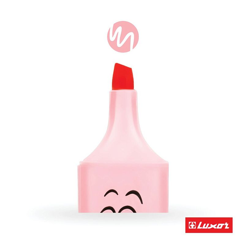 Текстовыделители Luxor "Eyeliter Pastel" пастельный розовый, 1-5мм 