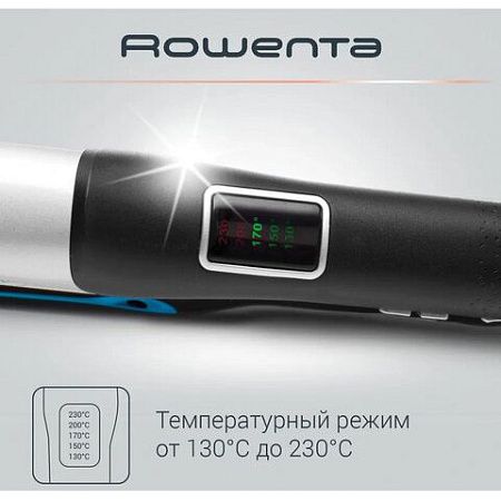 Выпрямитель для волос ROWENTA SF6220D0, 5 режимов нагрева 130-230°С, керамика, черный, 1830005680