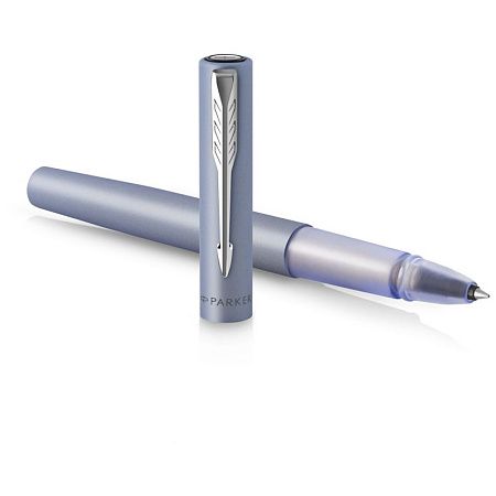 Ручка-роллер Parker "Vector XL Silver Blue" черная, 0,8мм, подарочная упаковка 