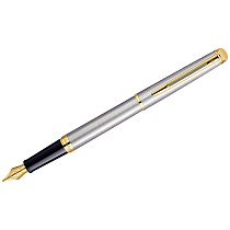 Ручка перьевая Waterman "Hemisphere Stainless Steel GT" синяя, 0,8мм, подарочная упаковка