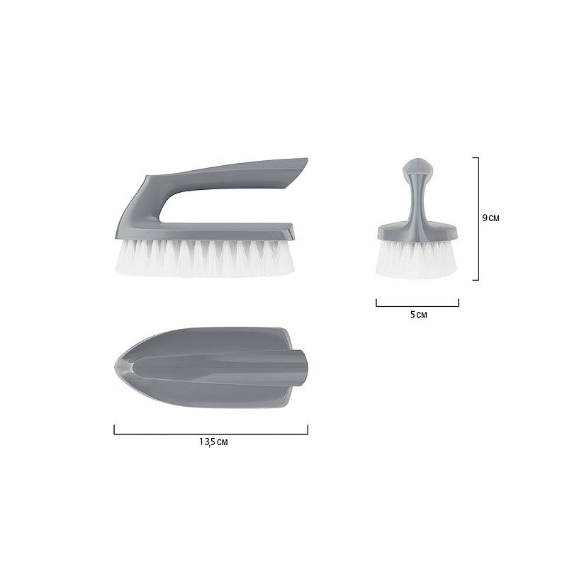 Щетка-утюжок для уборки OfficeClean 13,5*5*9см, щетина 2,5см, пластик