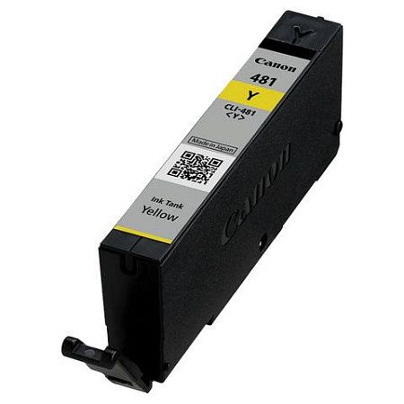 Картридж струйный CANON (CLI-481Y) для PIXMA TS704/TS6140, желтый, ресурс 257 страниц, оригинальный, 2100C001 