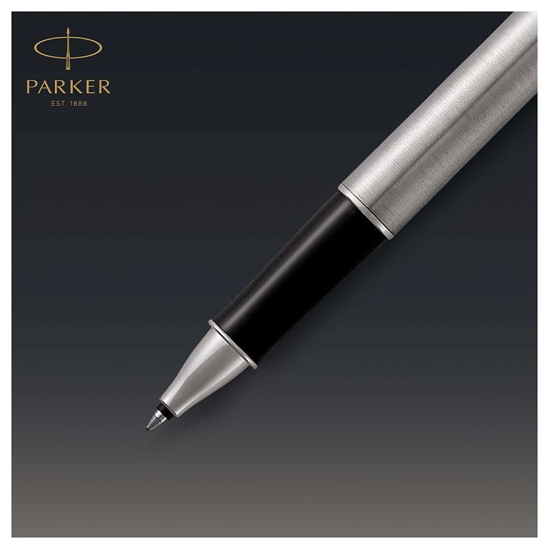 Ручка-роллер Parker "Sonnet Stainless Steel CT" черная, 0,8мм, подарочная упаковка 