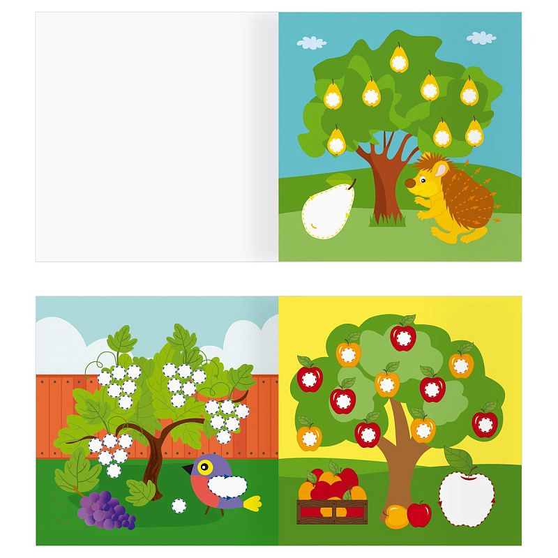 Раскраска пальчиковая с цв. фоном 190*190, 8 стр., ТРИ СОВЫ "Рисуем пальчиками. Выпуск №1"