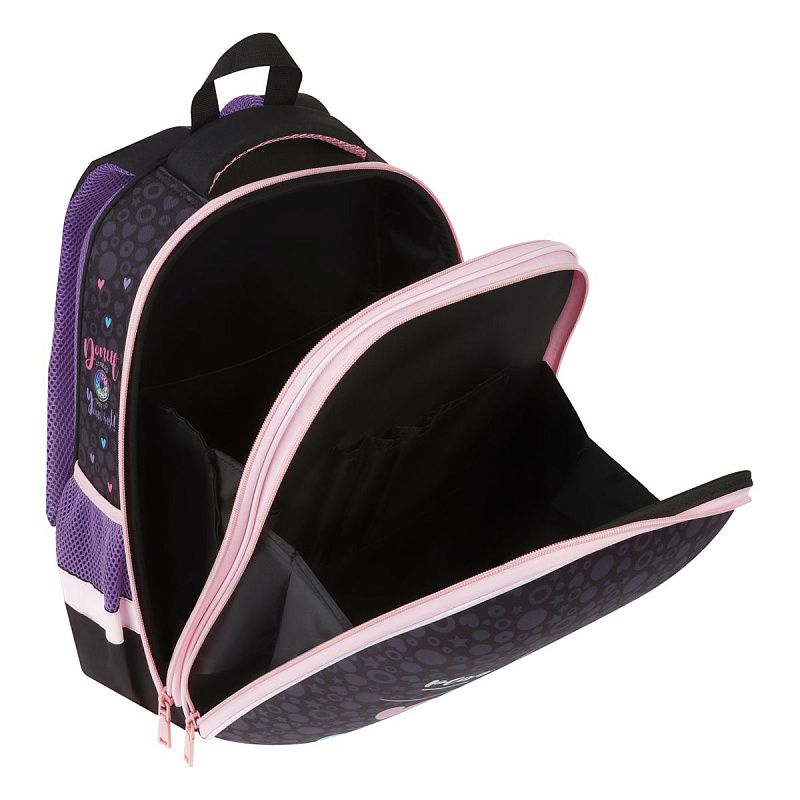 Ранец ArtSpace School Friend UFO "Guess Who Wins?" 39*30*18см, люминесцентная печать, 2 отделения, 2 кармана, анатомическая спинка 