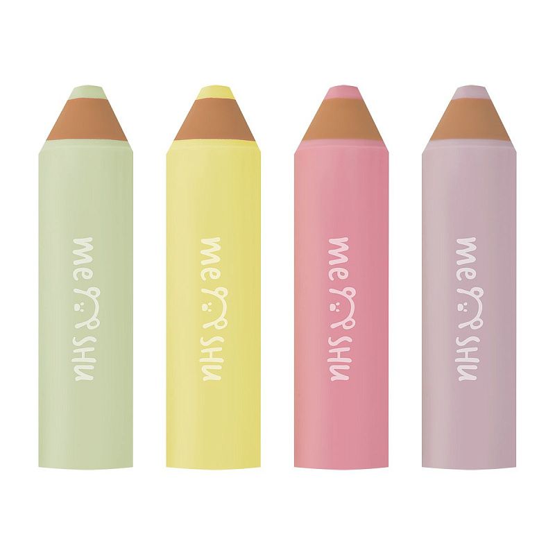 Набор ластиков MESHU "Little Pencils" 4шт., 65*15*15мм, термопластичная резина, блистер, европодвес 