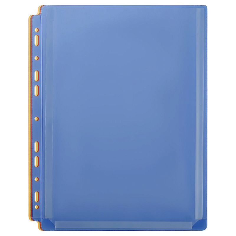 Папка-вкладыш с перфорацией OfficeSpace А4, ПВХ, 180мкм, расширяющаяся до 250л., цветная, ассорти 