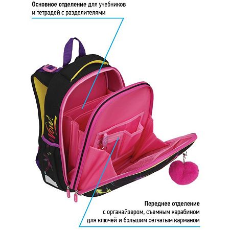 Ранец Berlingo Expert "Neon fashion" 37*28*16см, 2 отделения, 2 кармана, анатомическая спинка 