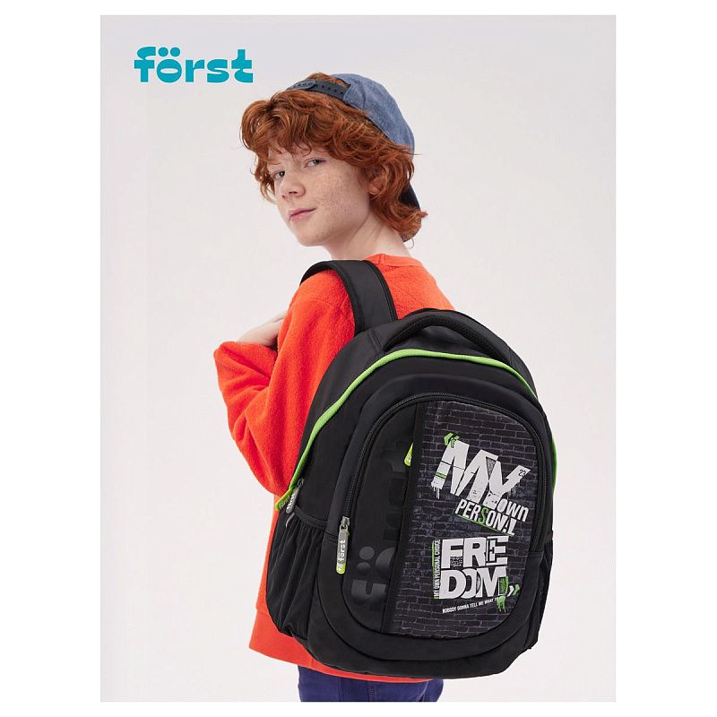 Рюкзак Först F-Trend "Freedom" 40*29*18см, 2 отделения, 3 кармана, эргономичная спинка 