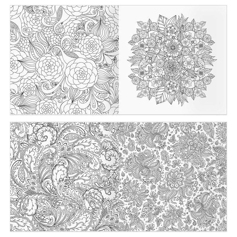 Раскраска для взрослых 228*228, 64 стр., ТРИ СОВЫ "Антистресс-терапия. Узоры", склейка