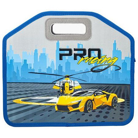Папка-сумка ЮНЛАНДИЯ, 1 отделение, фетровые ручки, 34х30х11 см, "Proracing", 271632 