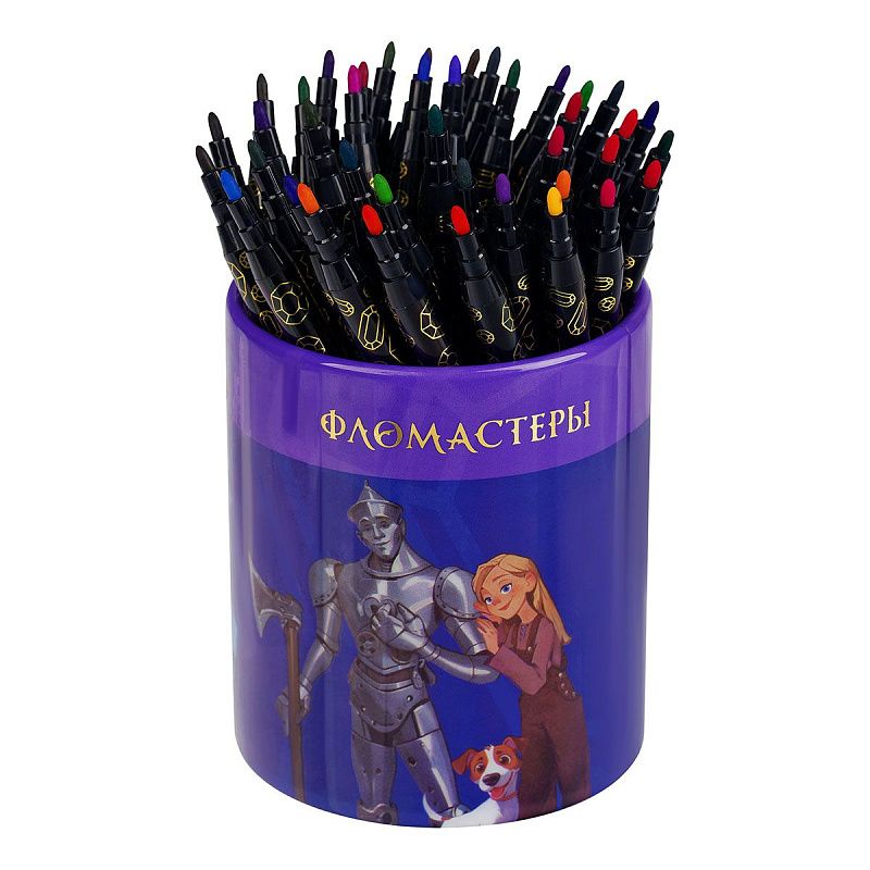 Фломастеры Мульти-Пульти "Волшебник Изумрудного Города", 40 цв., смываемые, туба