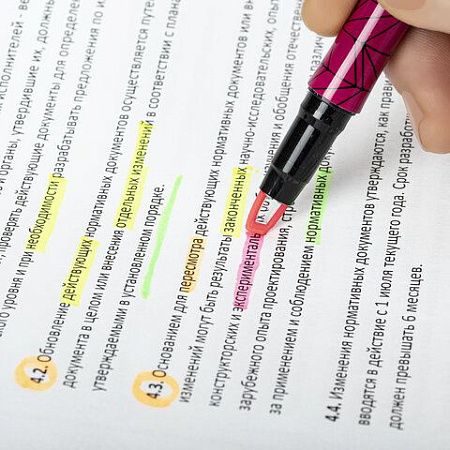 Набор текстовыделителей с прозрачным наконечником 4 ЦВЕТА, BRAUBERG "Clear", линия 1-5 мм, 152426 