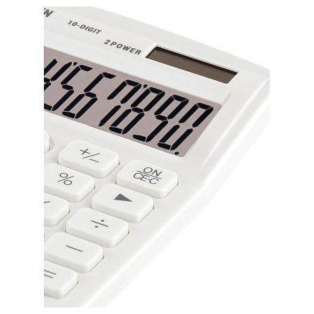 Калькулятор настольный Eleven SDC-810NR-WH, 10 разрядов, двойное питание, 127*105*21мм, белый