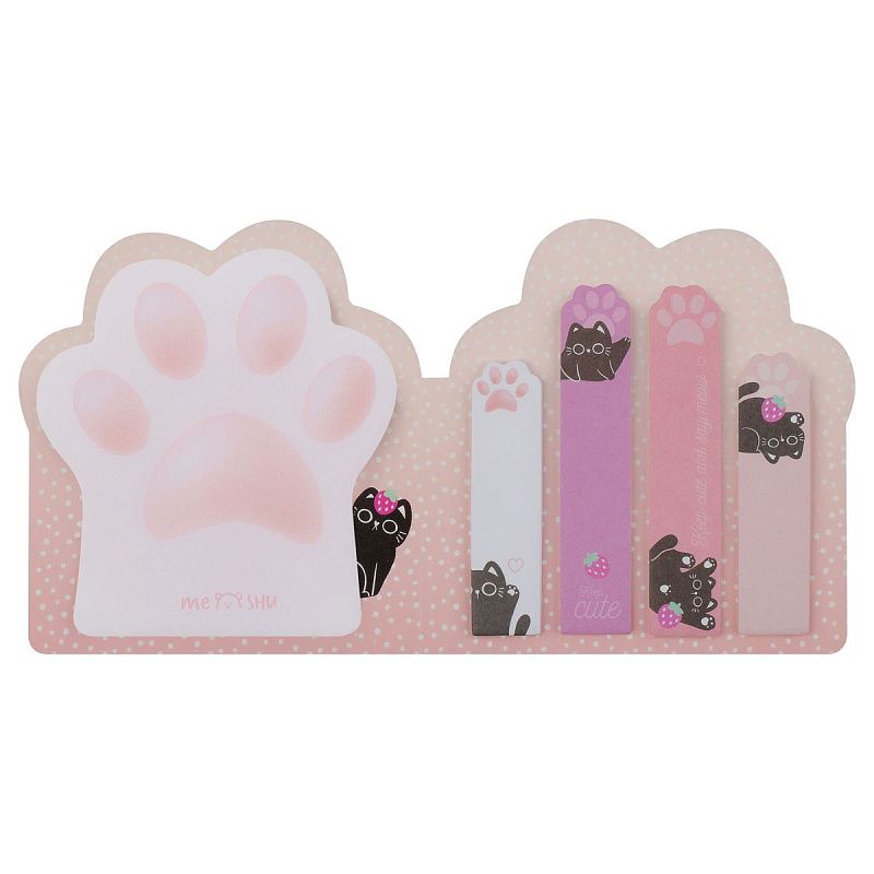 Флажки-закладки и самоклеящиеся блоки в наборе MESHU "Keep Cute", 20л., европодвес