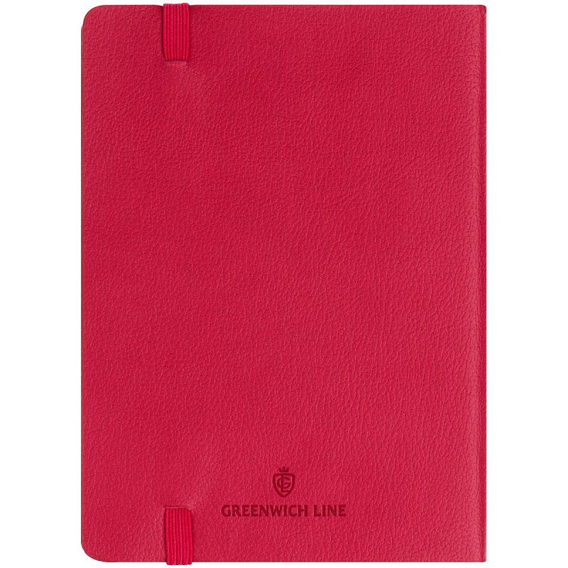 Записная книжка А6 80л. ЛАЙТ, кожзам, Greenwich Line "Classic. Berry", с резинкой, фактурное тиснение, блок в клетку