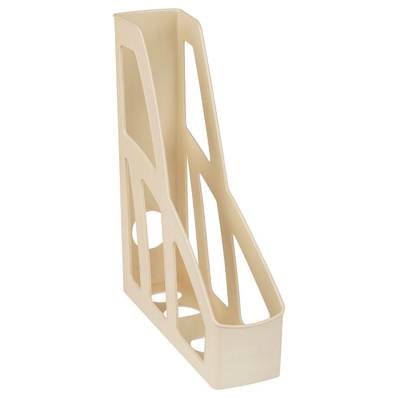 Лоток для бумаг вертикальный СТАММ "Лидер", бежевый, ширина 75мм