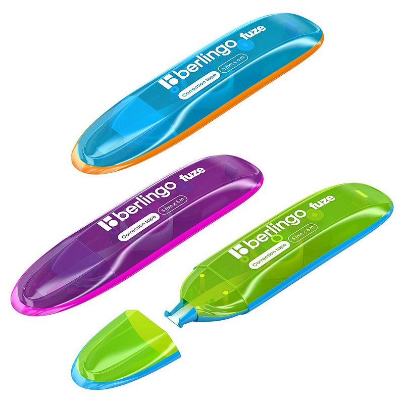 Корректирующая лента Berlingo "Fuze" 5мм*6м, пакет, европодвес