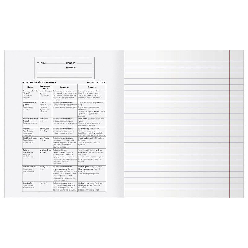 Тетрадь предметная 40л. BG "Робот" - Русский язык, эконом