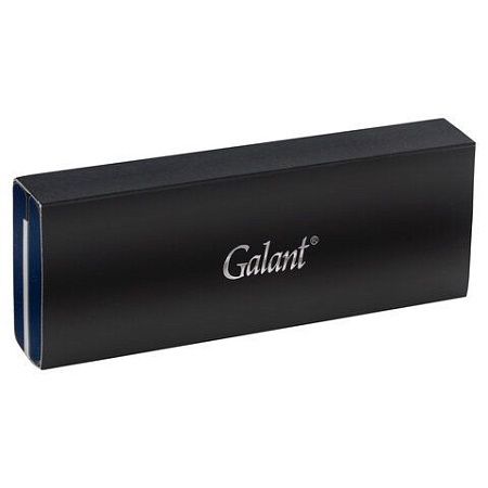 Ручка подарочная шариковая GALANT "Basel", корпус серебристый с черным, хромированные детали, пишущий узел 0,7 мм, синяя, 141665 