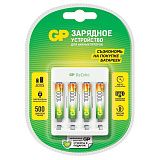 Зарядное устройство GP Е411 + 4шт акк. AAА (HR03) 1000mAh (USB)