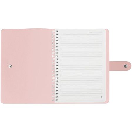 Записная книжка А5 96л. ЛАЙТ, кожзам, скрытый гребень, Greenwich Line "Pastel. Pink", блок в линию