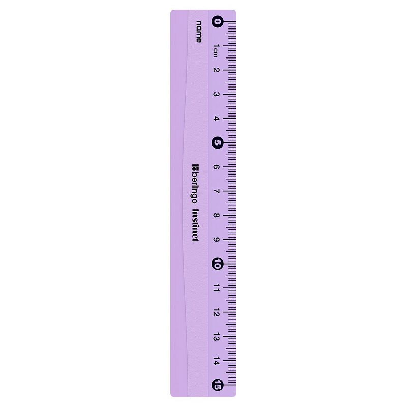 Линейка 15см Berlingo "Instinct", пластиковая, ассорти, европодвес 