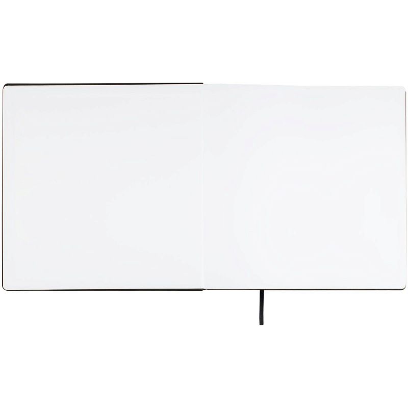 Скетчбук 80л., 300*300 Гамма "Студия", черный, твердая обложка, на резинке, белая, 140г/м2