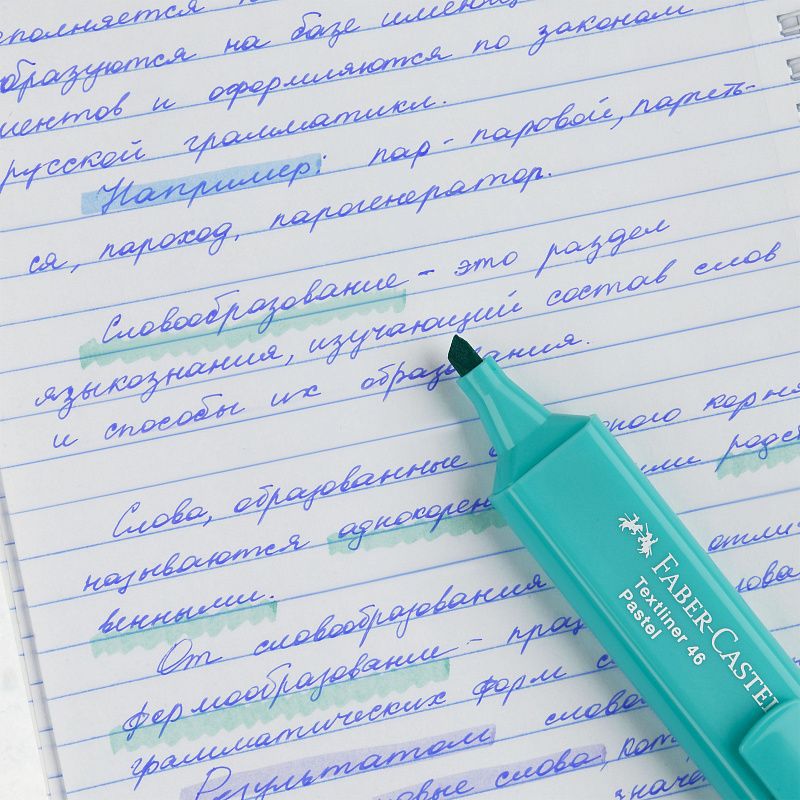 Набор текстовыделителей Faber-Castell "46 Superfluorescent+Pastel" 2 флуоресцентных цв. + 2 пастельных цв., 1-5м 