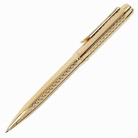 Ручка подарочная шариковая GALANT "Graven Gold", корпус золотистый с гравировкой, золотистые детали, пишущий узел 0,7 мм, синяя, 140466 
