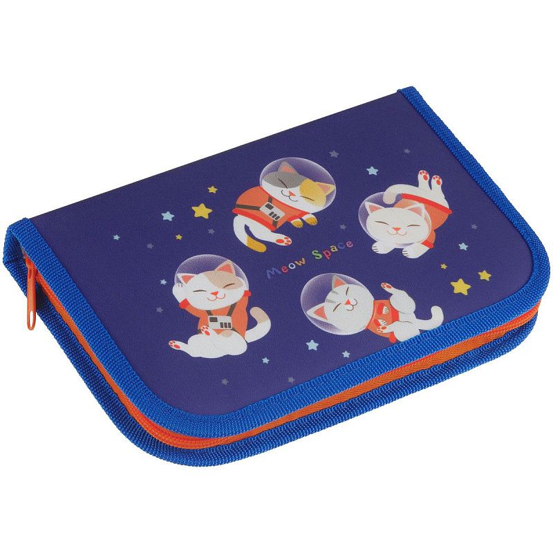 Пенал 1 отделение, 200*130 ArtSpace "Meow Space", доп. секция, ткань 