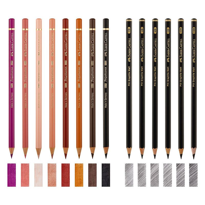 Набор художественных изделий Faber-Castell "Polychromos & Pitt Graphite Matt ", 40 предметов,  студийная коробка