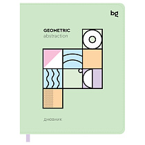 Дневник 1-11 кл. 48л. (Лайт) BG "Geometry. Mint", иск. кожа, выборочный лак, печать, ляссе