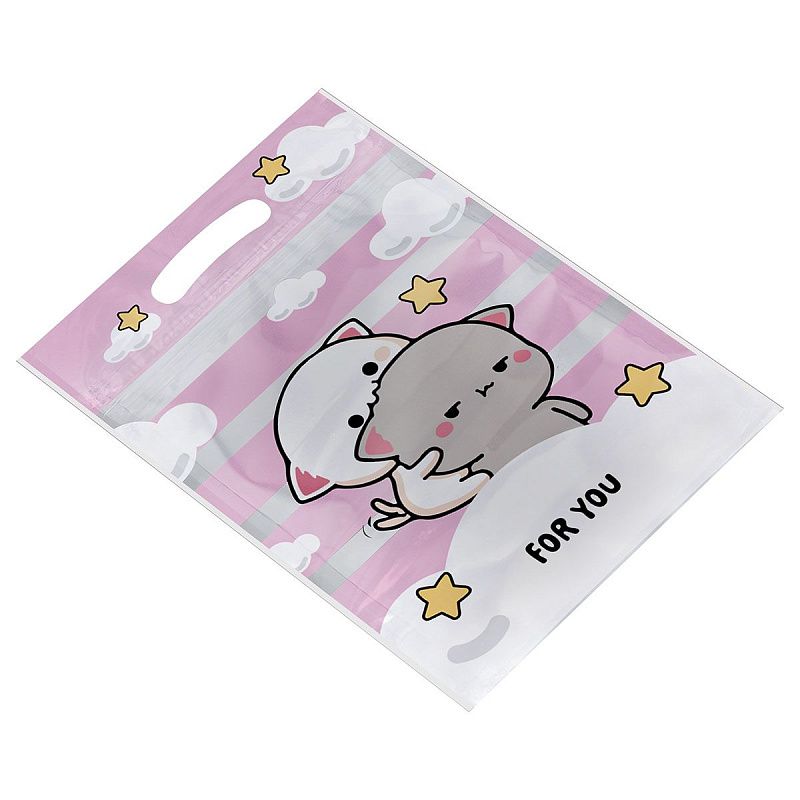 Набор подарочных пакетов 15*22 см, зип-лок, MESHU "Забавные котята", 35шт.