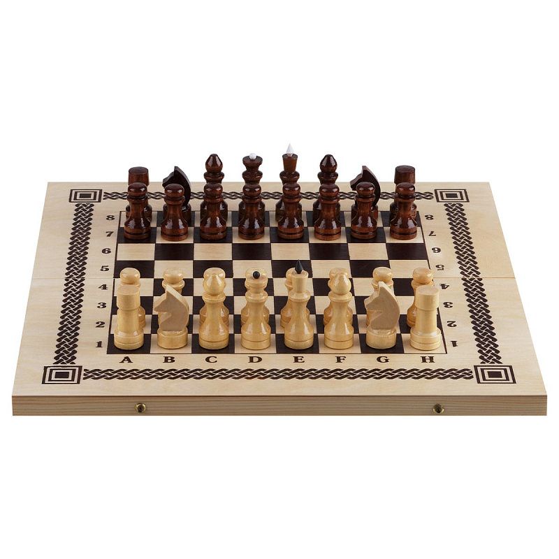 Набор игр ТРИ СОВЫ 3в1 "Нарды, шашки, шахматы", обиходные, с деревянной доской 40*40, поле 29*29