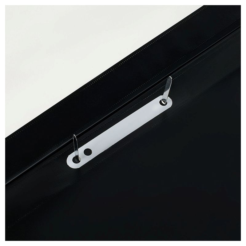 Папка-скоросшиватель пластик. перф. СТАММ А4, 180мкм, черная с прозр. верхом 