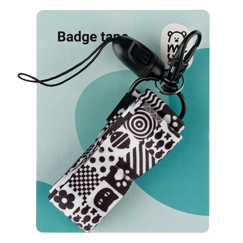 Лента для бейджей MESHU "Puzzle", 45см, петелька, карабин, опп пакет с европодвесом