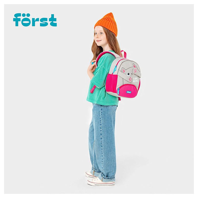 Рюкзак Först F-Kids "I'm here" 30*23*13см, 1 отделение, 3 кармана, уплотненная спинка 