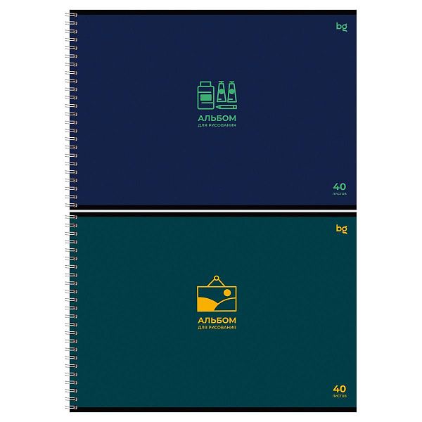 Альбом для рисования 40л., А4, на гребне BG "Минимализм"