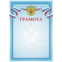 Грамота А4, BG, мелованная бумага, синяя