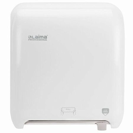 Диспенсер для полотенец в рулонах LAIMA PROFESSIONAL ORIGINAL (Система H1), механический, с автоотрезом листа, ABS-пластик, 605764 