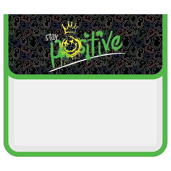 Папка для тетрадей 1 отделение, ArtSpace "Positive smile", А5, пластик, на липучке