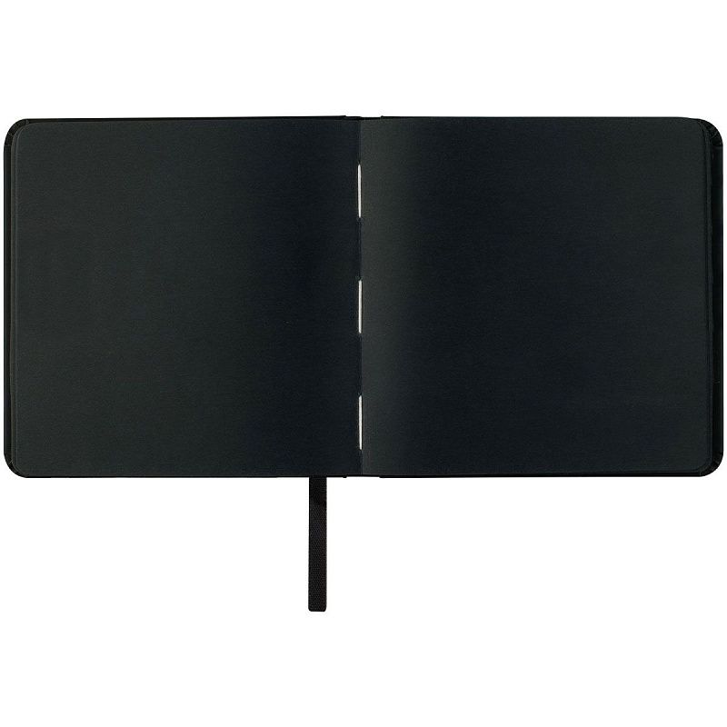 Скетчбук 80л., 120*120 Гамма "Студия", черный, твердая обложка, на резинке, черная, 140г/м2