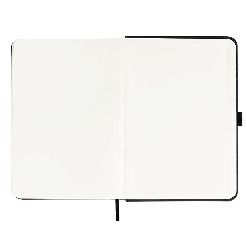 Скетчбук 100л., А4 Гамма "Студия", черный, твердая обложка, на резинке, слоновая кость, 110г/м2