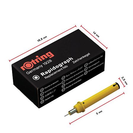 Пишущий элемент для рапидографа Rotring 0,35мм, картон. упаковка 
