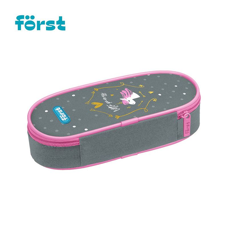 Пенал корпусный 1 отделение, 220*90*45 Först "Little princess", полиэстер 