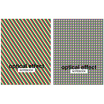 Бизнес-блокнот А5, 64л., ЛАЙТ, BG "Optical effect", метализация, глянцевая ламинация