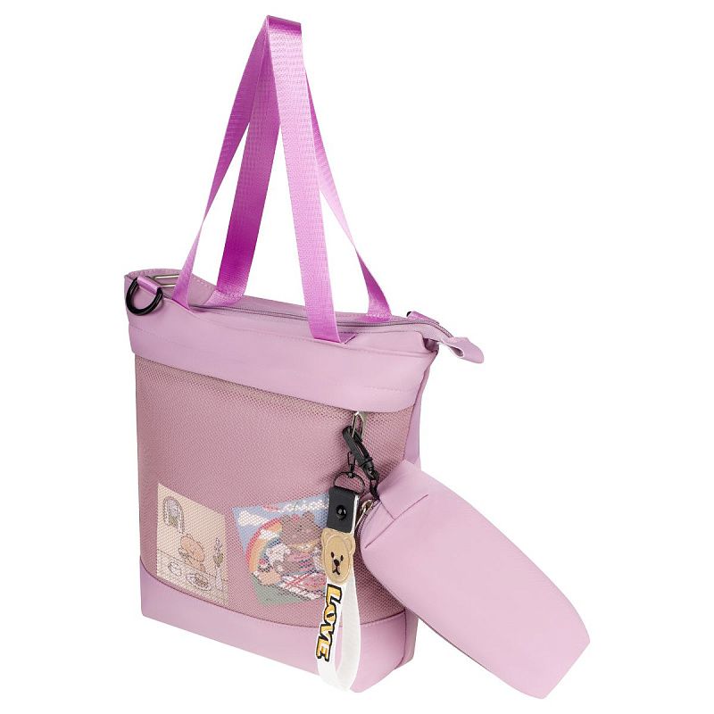 Рюкзак MESHU "Lily", 43*30*13см, 1 отделение, 3 кармана, уплотн. спинка, в комплекте сумка-шоппер 33*30см, пенал 20*5*5см 