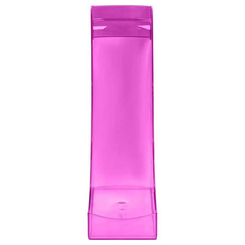 Лоток для бумаг вертикальный СТАММ "Эксперт", тонированный, слива, ширина 95мм