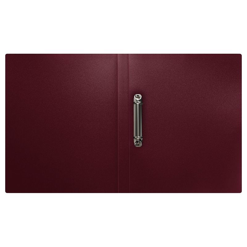 Папка на 2 кольцах СТАММ "Диагональ" А4, 25мм, 700мкм, пластик, гранат 